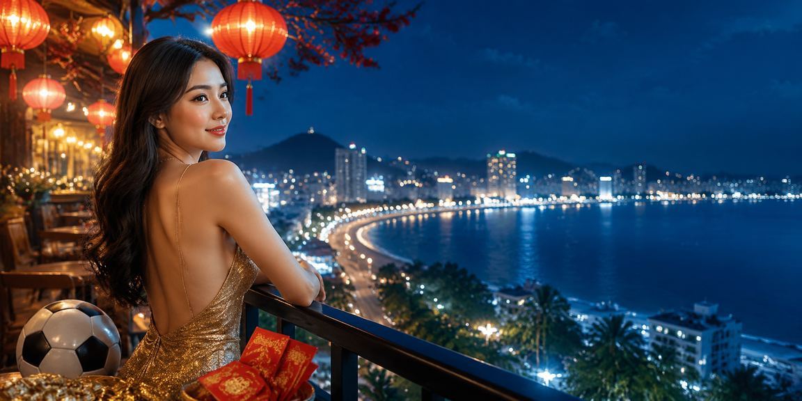 Người dùng tại Vũng Tàu ngồi nhâm nhi cà phê và đặt kèo bóng đá trên điện thoại nhìn ra biển